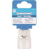 Silverline - Sechskant-Steckschlüsseleinsatz, metrisch, 1/2-Zoll-Antrieb 21 mm