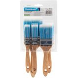 Silverline Synthetische schilderskwasten set - 5 delig - diverse maten - roestvrij stalen ring