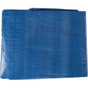 Afdekzeil/dekzeil - blauw - waterdicht - 65 gr/m2 - 610 x 900 cm