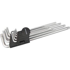 Silverline 394985 professionele torx-sleutel, 9-delige set T10-T50