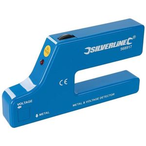 Silverline Metaal- en spanningdetector - LED en audio signalen - Verstelbare gevoeligheid - 1 x 9V batterij