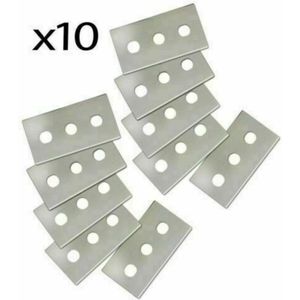 Silverline Dubbelzijdige Schraapmesjes - Gehard Staal - 0.2 mm - 10 Stuks