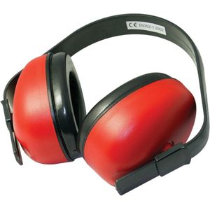 Silverline Gehoorbescherming, rood, H=30dB M=25dB L=18dB, SNR 27dB, voor industriële arbeiders, buitenarbeiders, doe-het-zelvers