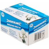 Silverline Derde hand met vergrootglas - 2 verstelbare armen - 63 mm - 2.5x vergroting - zware voet