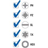 Silverline 100 delige schroevendraaier bit set