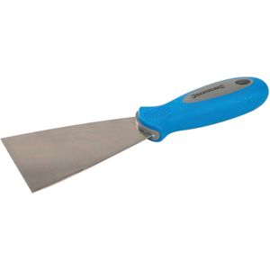 Silverline Expert schraper - Softgrip handvat - Roestbestendig - 75 mm - Blauw