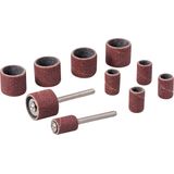 Silverline Schuurkoker set - aluminiumoxide - 12-delig - Ø 6,35 en 12,7 mm