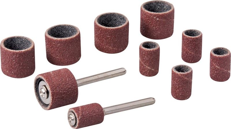 Silverline Schuurkoker set - aluminiumoxide - 12-delig - Ø 6,35 en 12,7 mm