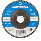 Silverline 868810 korund-waaierschijf 125 mm, korrelgrootte 40