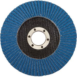 Silverline Zirkonium lamellenschijf - Ø 115 mm - Heavy-Duty - Korrel 80 - Voor staal en roestvrijstaal