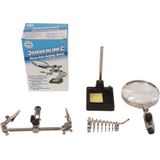 Silverline 'Heavy-Duty' derde hand met vergrootglas, 60 mm, 3x