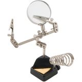 Silverline 'Heavy-Duty' derde hand met vergrootglas, 60 mm, 3x