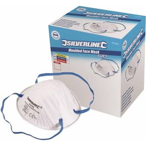 Silverline Gevormd FFP2 stofmasker - enkel gebruik - 20 stuks - hoge bescherming - comfortabel