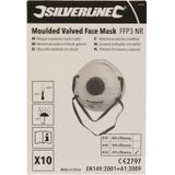 Silverline Gevormd FFP3 Stofmasker met Ventiel - Enkel Gebruik - 10 stuks