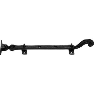 Raamuitzetter 177mm, inclusief 2 pennen smeedijzer zwart