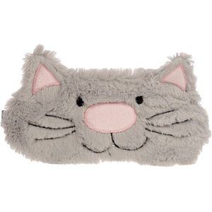 Pluche Feline Fine Kat Slaapmasker lichtgrijs