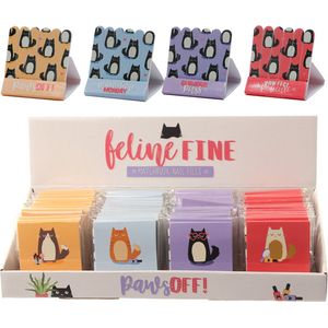 Nagelvijlenboekje Feline Fine - Kat - boekje met 6 mini vijltjes
