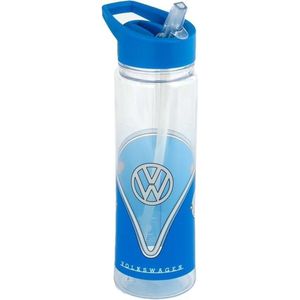 Volkswagen waterfles met rietje blauw logo - Puckator