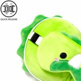 Relaxeazzz Dinosaurus knuffel/reiskussen/slaapmasker - 2-in-1 set - voor kinderen- in vliegtuig of auto