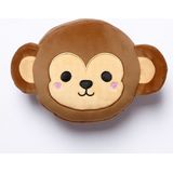 Relaxeazzz - Aap - Reiskussen en Slaapmasker Set - Bruin - Polyester