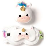 Puckator - Resteazzz - Nekkussen met Slaapmasker - Unicorn - Rond - Neksteun voor Reis