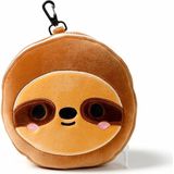 Relaxeazzz Luiaard knuffel/reiskussen/slaapmasker - 2-in-1 set - voor kinderen- in vliegtuig of auto