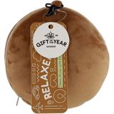 Relaxeazzz Luiaard knuffel/reiskussen/slaapmasker - 2-in-1 set - voor kinderen- in vliegtuig of auto