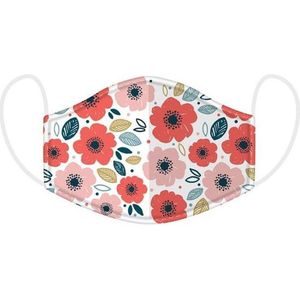 Mondmasker poppies mondkapje - Klaprozen- mondmasker met motief . puckator
