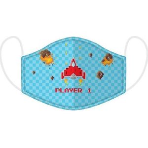mondmasker player one, game over / Mondkapje met print