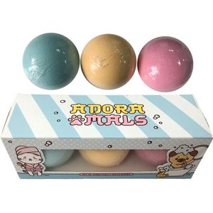 Cadeauset van 3 bad bruisballen huisdieren Adoramals