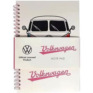 Notitieboekje A5 - Volkswagen Busje VW T1 Summer Camper - Spiraal Gebonden - Gelinieerd - 21x14.5x1cm