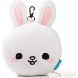 Relaxeazzz Frances het Konijn knuffel/reiskussen/slaapmasker - 2-in-1 set - voor kinderen- in vliegtuig of auto