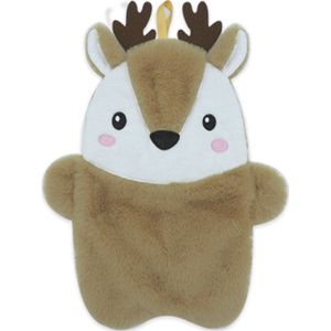Warmwaterkruik Rendier – 1L – Super Zacht – Kerstcadeau – Warmwaterfles