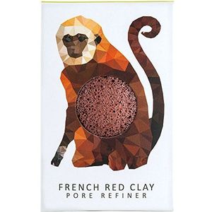 The Konjac Sponge Company - UpNature - Konjac Spons - Rood - Mini Face Puff met Franse Klei