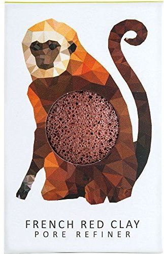 The Konjac Sponge Company - UpNature - Konjac Spons - Rood - Mini Face Puff met Franse Klei