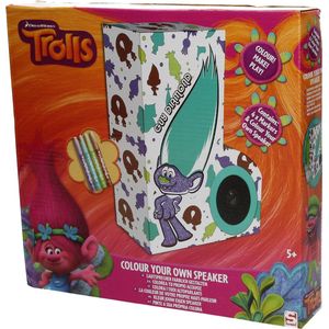 Trolls Kleur je eigen Speaker Set – 27x28x5cm | Maak je eigen Kleurbox Set