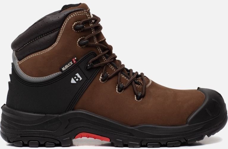 Buckbootz - NKZ102BR - Veterschoen - Donkerbruin - S3 - Metaalvrij