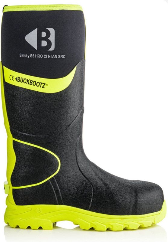 BuckBootz - BBZ8000 - Werklaars - Zwart/Geel - Waterdicht - Anti-penetrerende Zool