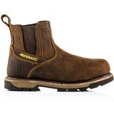 Buckbootz - B1180 - Instapper - Donkerbruin - Aluminium Beschermneus - Waterdicht