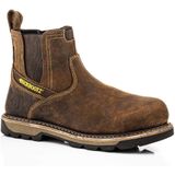 Buckbootz - B1180 - Instapper - Donkerbruin - Aluminium Beschermneus - Waterdicht