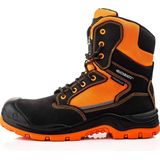 Buckbootz - BuckzViz BVIZ1BKOR - Veiligheidsschoen - Zwart/Oranje - Cordura®