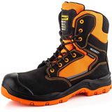 Buckbootz - BuckzViz BVIZ1BKOR - Veiligheidsschoen - Zwart/Oranje - Cordura®