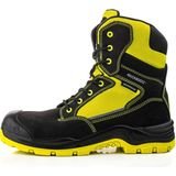 Buckbootz - BuckzViz BVIZ1BKYL - Veiligheidsschoen - Zwart/Geel - Cordura®