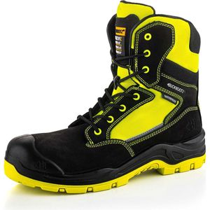 Buckbootz - BuckzViz BVIZ1BKYL - Veiligheidsschoen - Zwart/Geel - Cordura®