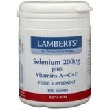 Lamberts Selenium 200 mcg met vitamine A C E 100 tabletten