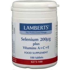 Lamberts Selenium 200 mcg met vitamine A C E 100 tabletten