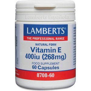 Lamberts Vitamine e 400ie natuurlijk 60 vegetarische capsules