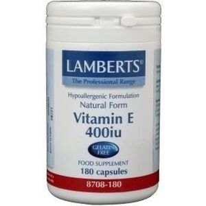 Lamberts Vitamine e 400ie natuurlijk 180 vegetarische cappsules