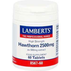 Lamberts - Crataegus 2500mg - Fytotherapie - Roze Tablet - 60 Stuks