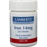 Lamberts IJzer Citraat 14 mg - 100 Tabletten